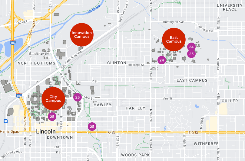 map of campuses