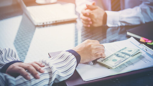 person receiving money for a loan