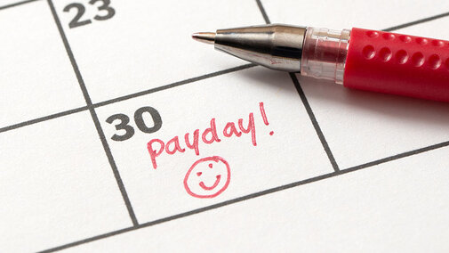 payday! on a calendar