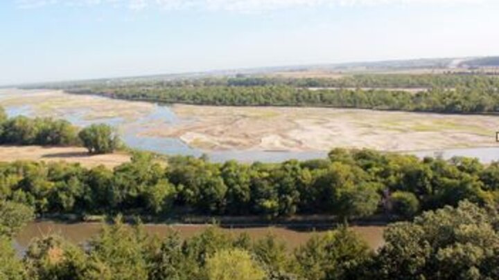 A view of the Platte River during the 2012 drought. | Nicole Wall, National Drought Mitigation Center