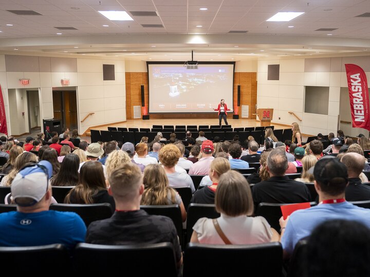 group of people in lecture space