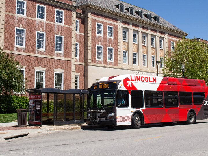 city bus at bus stop